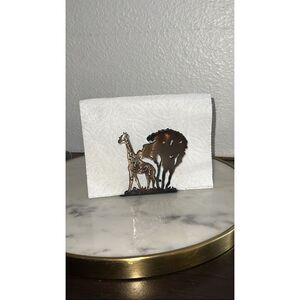 Metal Giraffe Napkin Holder Africa Inspired Metal Art Design Mail Card Holder